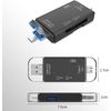Portable Card Reader, SD/TF Card Reader, Flash Memory Card Reader, Deear Card Reader, USB3.0+Type-C + Micro USB Multi-Function Card Reader, Simultaneous Reading/Writing, High Speed Data Transfer,