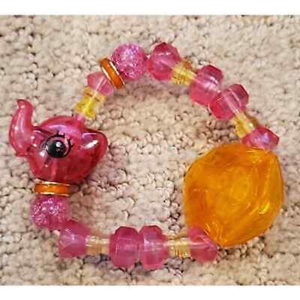 Girl's Cute Elephant Beaded Bracelet with Lip Gloss Holder (Empty)