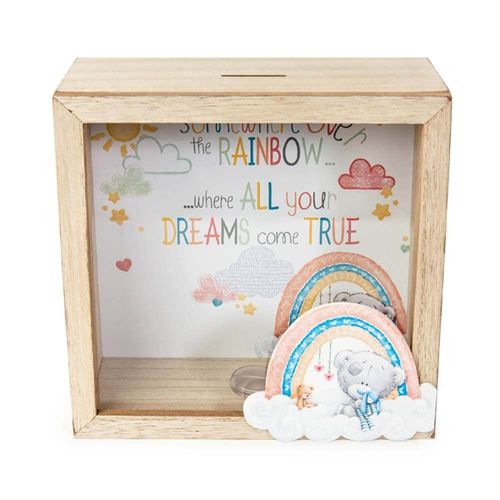Tiny Tatty Teddy Money Box, ,Blue,grey,19cm