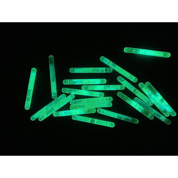 GiftExpress 100 Pcs Small Green Glow Sticks/Mini Glow Sticks/Fishing Floats Perfect for Stuffing Easter Egg/Zombie Party/Easter Egg Hunt/Halloween Decoration