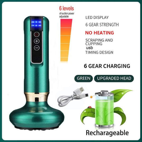 Body Shaping Electric Vacuum Cupping Massager Suction Therapy Body Anti Cellulite Fat Removal Beauty Health Infrared Guasha Slimming Massage, [01] 12 level Battery