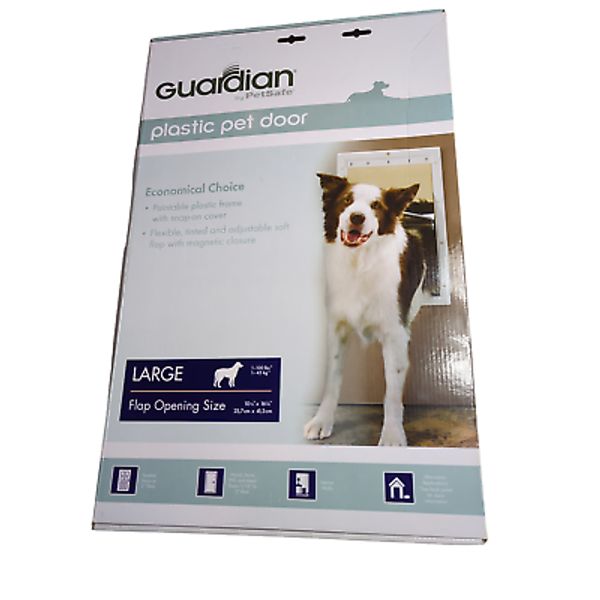 Guardian by PetSafe Paintable Plastic Pet Door Large for Pets 1-100 lbs.