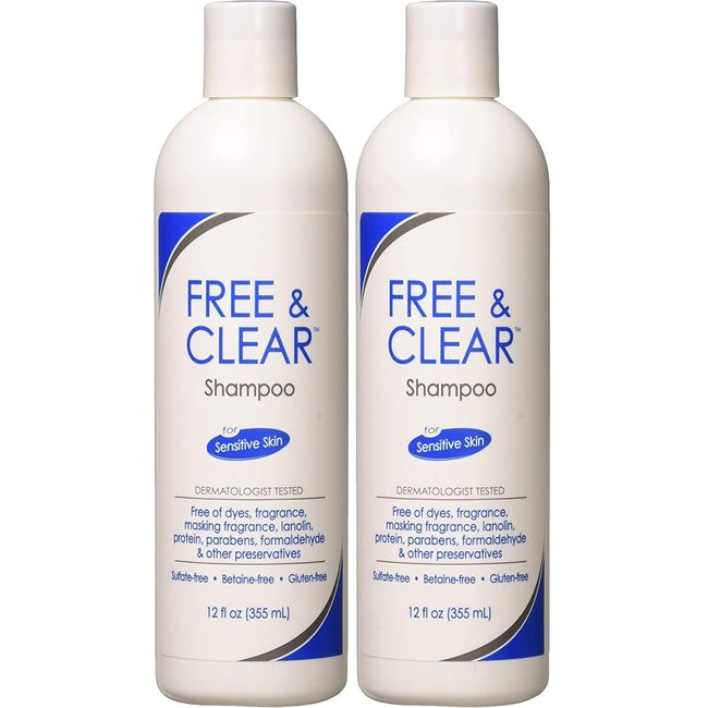 FREE & CLEAR Shampoo, 12 oz (Pack of 2)