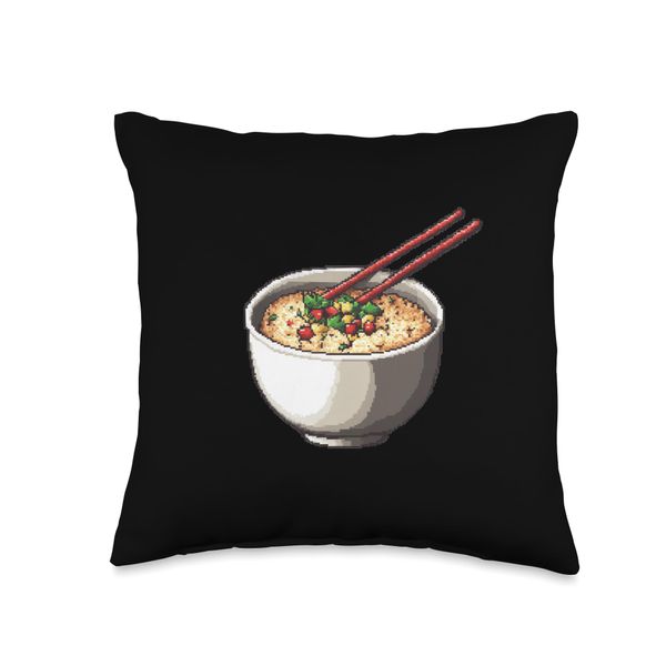 Furikake Pixel Art Throw Pillow