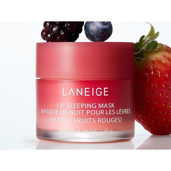 LANEIGE Original Lip Sleeping Mask, Nachtpflege für die Lippen, 20 g, by Bella, Beere (rote Früchte)