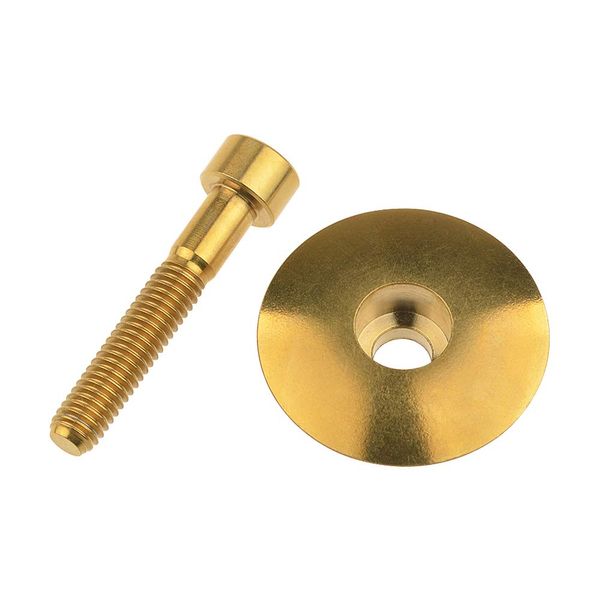 Wanyifa Ti Titanium Headset Stem Top Cap 1-1/8" with Titanium Bolt M6 x 35mm