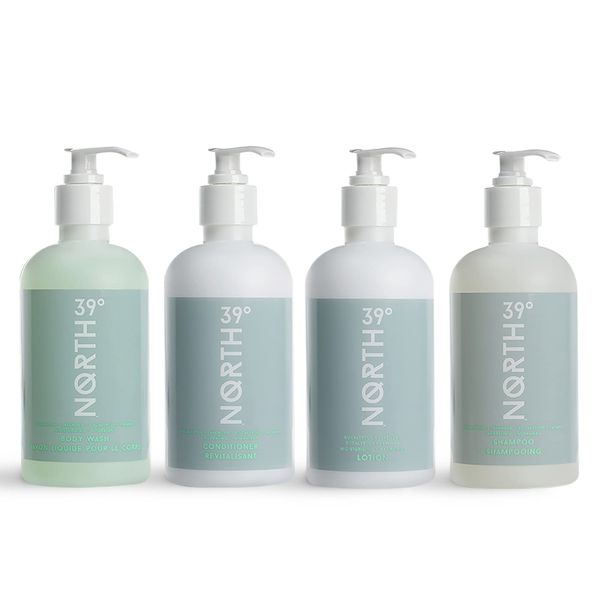 39° North Shampoo, Conditioner, Body Wash, Body Lotion - Eucalyptus & Lavender Scent - Courtyard by Marriott and Residence Inn Hotels - Shampoo and Conditioner - 8.5oz - Hair & Body Care Set