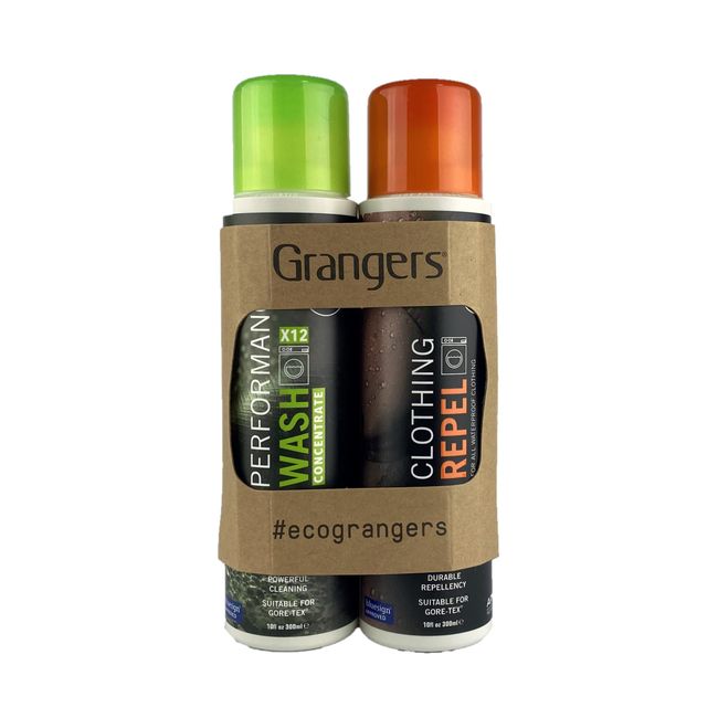 Grangers 1500014 Outdoor Climbing Camping Wear Care Twin Pack Performance Wash Concentrate & Clothing Repels