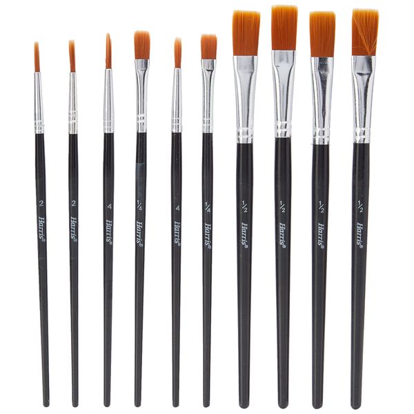 SGOOD 10PACK FLAT ARTIST BRUSHES