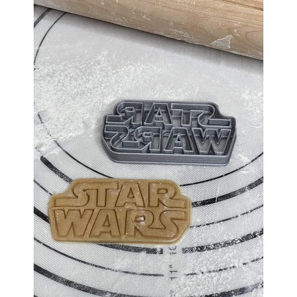 Galaxy Wars Logo Cookie Cutter And Mold ("S" Size, 3”x1.5” Inch-Scale)