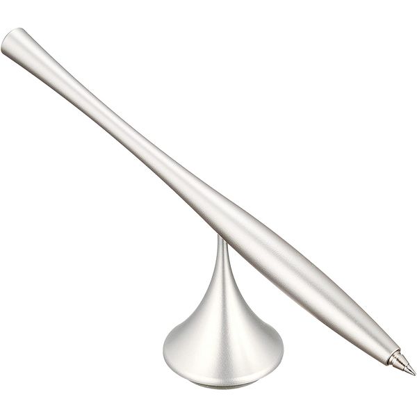 Delight Lab ZE227S-SL Tabletop Ballpoint Pen, Metal Float, Sand Silver