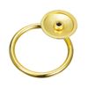 sourcing map 2Pcs Round Ring Pulls, Drawers Knobs Gold Circle Drawer Handles Single Hole for Dresser Cupboard Wardrobe