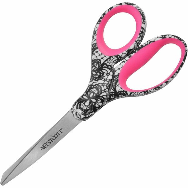 Westcott Trendsetter Straight Lace Pattern Scissor, 8" (16660),Multi