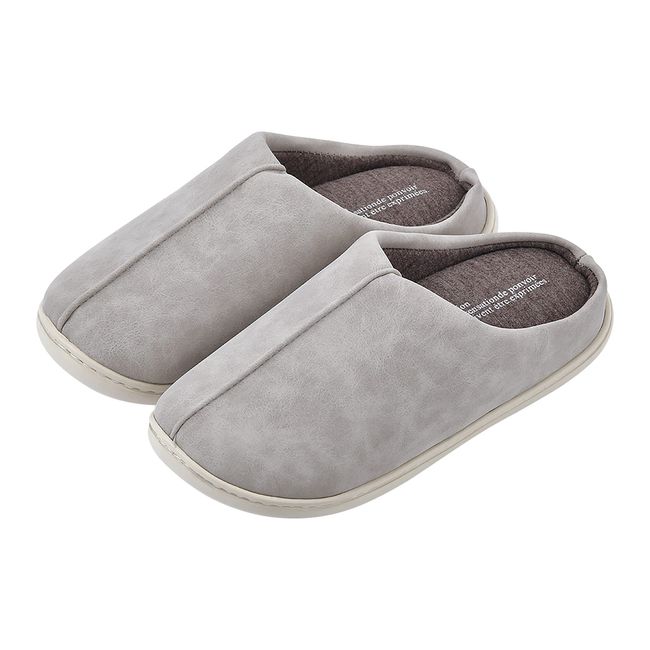 Ribuhahato 82006-72 Room Shoes Nouvelle Gray L Size (9.8 - 10.6 inches (25 - 27 cm), Removable Insole