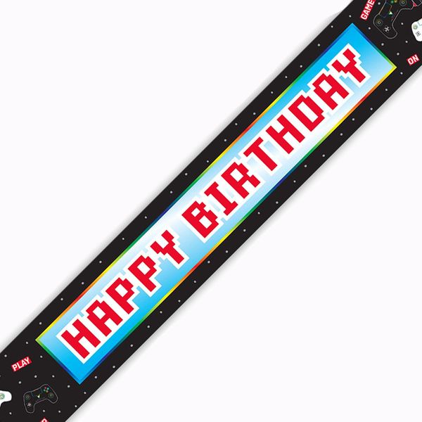 OaktreeUK 9ft Holographic Happy Birthday Banner Controller