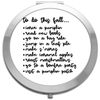 To do this fall activity list Autumn seasonal statement [CM17AR] compact pocket mirror - silver round circle shape