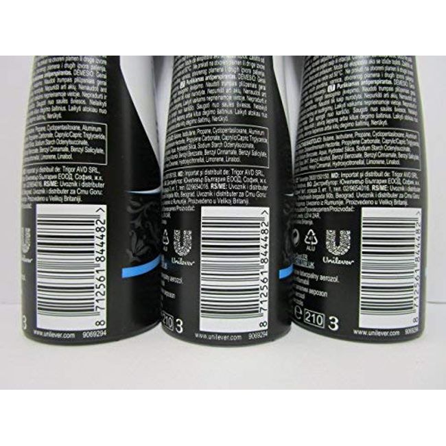 Set of 3 Rexona Invisible Aqua Deodorant Antiperspirant Spray Women 150 Ml  / 5.07 Oz