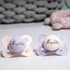 MAM *2-Pack* Personalised Dummy Pacifier Soother, 2 Sizes, Heart F0NT