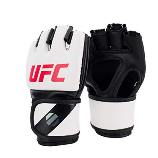 UFC UHK-69143 5OZ MMA Gloves 5oz WHITE WHITE S/M UHK-69143 Open Finger Post Mixed Martial Arts Kickboxing Martial Arts Karate Rysin..