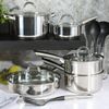 Oster Sangerfield 12-Piece Stainless Steel Cookware Set w/ Kitchen Tools