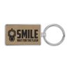 RDW Smile Wait For The Flash Premium Leatherette Keychain - Light Brown