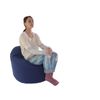 BeanLazy LARGE SIZE Cotton Drill Bean Bag With Beans In Navy Blue