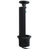 Pop-Up Socket with 2 USB Charging Port, Black Top, 3 UK Plug Sockets