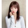 YIRU Partial Wig, 100% Human Hair, Medical Use, Hairpiece, Fully Hand Planted, Parted, Light and Thin, Conceals Hair Loss, Width 3.5 inches (9 cm), Height 5.5 inches (14 cm), Chestnut Color, 7.9 inches (20 cm)