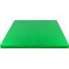 Square Coloured Drum Cake Board and White Transporting Box (Green, 8 Inch)