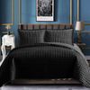 Bedspread Bed Throws for All season Comforter Set - Lightweight Embossed Pattern Silk Border Quilted Bed Cover Bedding Sets - Single, Black