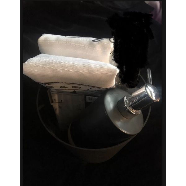 Bathroom Bundle (Paris Theme) - Eiffel Tower Curtain ,Soap Dispenser & Trash Can