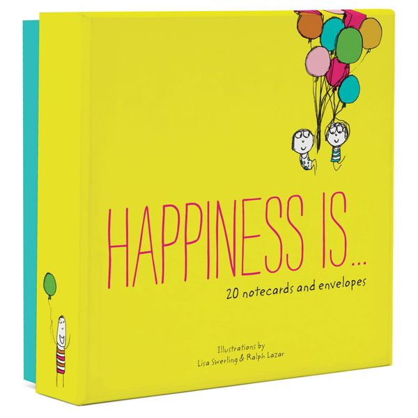 Happiness Is . . . 20 Notecards and Envelopes (Pick Me Up Gifts, Cheerful Greeting Cards)