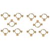 TC 15mm Solid Brass Construction Munsen Ring M10 Pipe Clip Bracket x 10