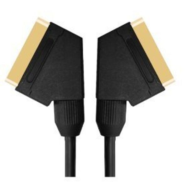 World of Data 3m Scart Cable - Scart Cable - Scart over Coax Lead- 24k Gold Plated - Fully Wired - Shielded/Screened - 21-pin - Audio - Video - Male to Male