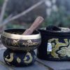 Ancient Wisdom Mini Singing Bowl Gift Set - Black