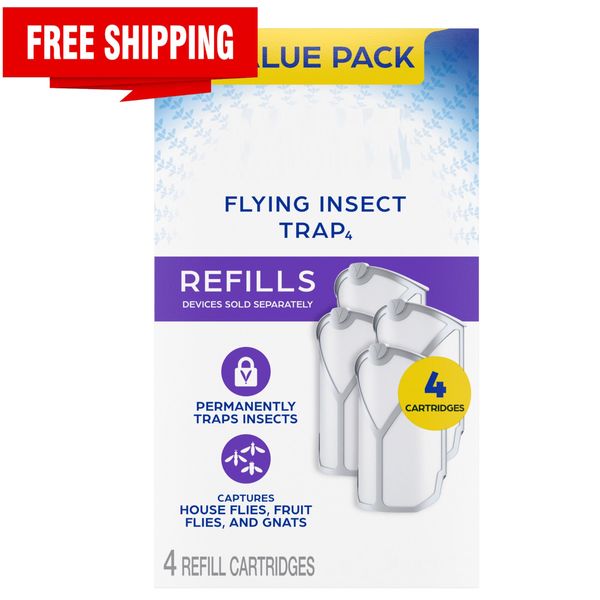 Zevo Flying Insect Trap Refills – 4 Cartridges