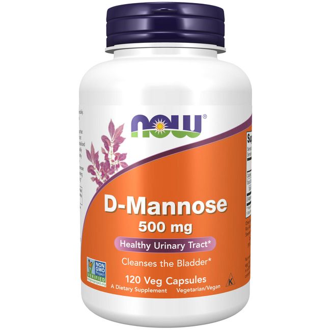 NOW FOODS D-Mannose 500 mg - 120 Veg Capsules