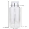 Pana 10 Oz Clear Silver Flip Cap Plastic Liquid Push Down Pump Dispenser Bottle