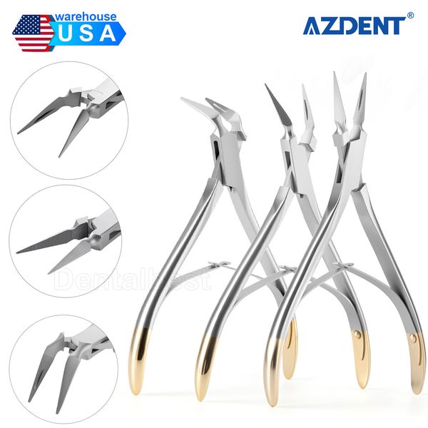 3pcs/set Dental Residual Root Tweezers Tooth Forceps Pliers Root tip Extraction