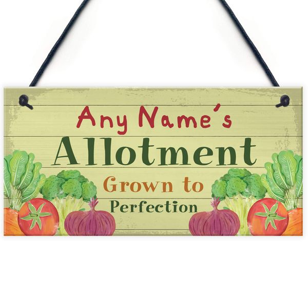 RED OCEAN Personalised Allotment Sign For Garden Shed Sign Summer House Plaque Gift For Him Gift For Her