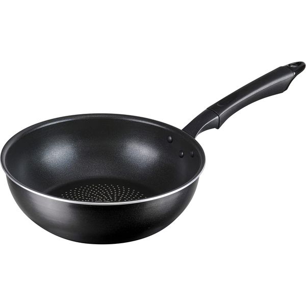 Wahei Freiz RB-2227 Lightweight Deep Frying Pan, 9.4 inches (24 cm), Compatible with Induction and Gas, Diamond Coat, Bistro Black