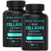 Vital Vitamins Multi Collagen Complex,Capsule (2 Pack) - Type I, II, III, V, X, Grass Fed, Non-GMO