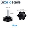 INCREWAY 12pcs M8x25mm Plum Blossom Shape Threaded Knurled Thumbscrew Grip Knobs Thumb Screw