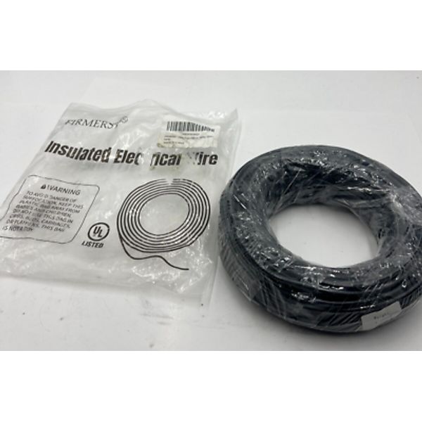 FIRMERST 22 Gauge / 3 Wire 100 Feet Copper Insulated Electrical Wire 100FT Black