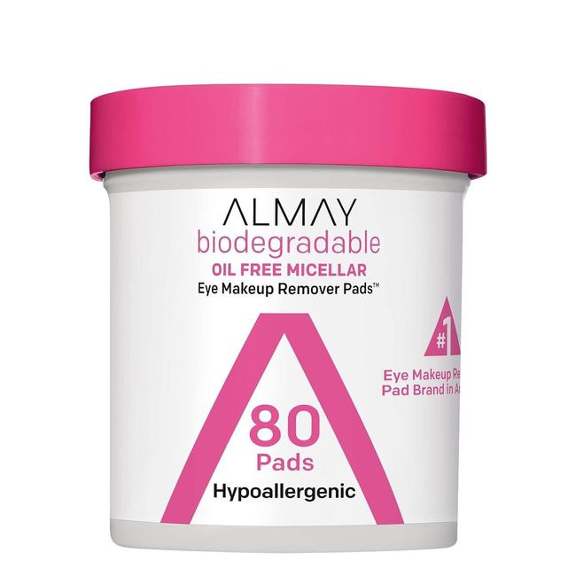 Lot Of (2) Sealed Almay Biodegradable Micellar Eye Makeup Remover Pads 80ct Each