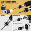 Gasea Adjustable Tap Socket Set, 2Pcs Tap Socket Adapters 3/8" Drive Tap Holder Tapping Socket Threading Tool for Tight Workspaces, Fits Taps #6-1/4" and 1/4"-1/2"