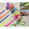 Adjustable Reptile Lizard Harness Leash Adjustable Multicolor Light Soft Fashion (Pink)