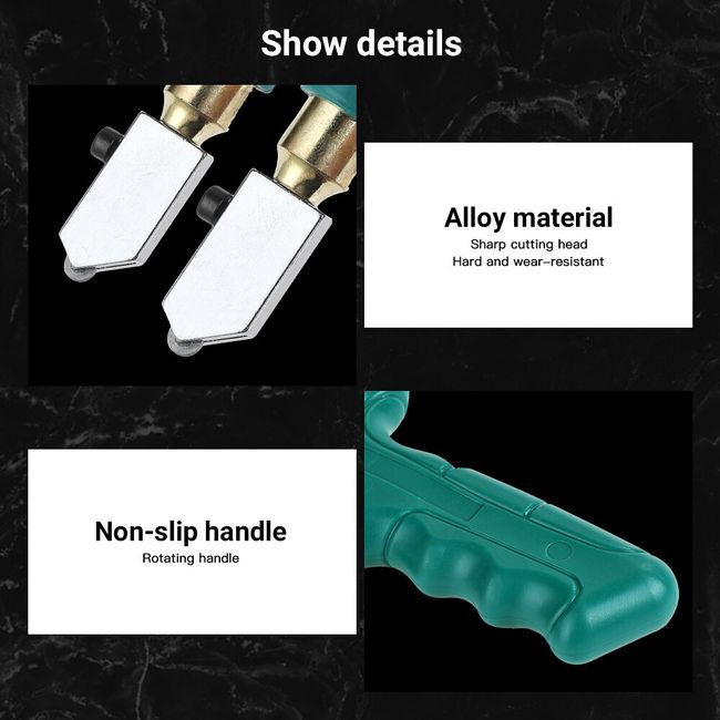 Glass Tile Cutter Tool Kit, Portable Handheld Glass Cutter Manual Ceramic  Tile Opener Cutting Tool for DIY Home Glass & Tile Cutter