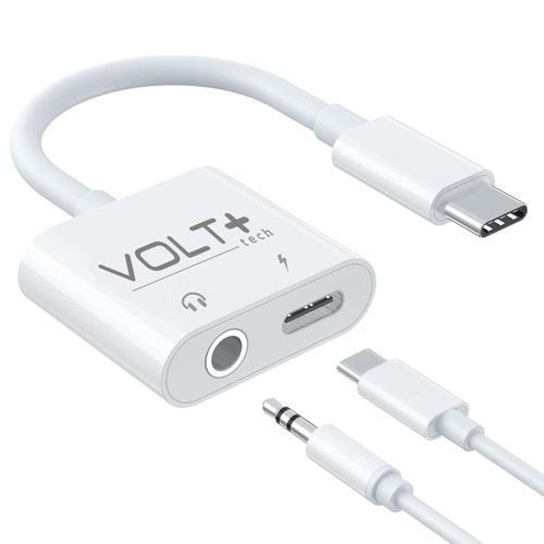 Powered USB-C to 1/8inch Aux Adapter Compatible with Apple iPad Air 5th Generation 2022 Models can Adapt to a Normal Headphone Jack Audio 3.5mm Port with Fast Charging Ability All at Once!