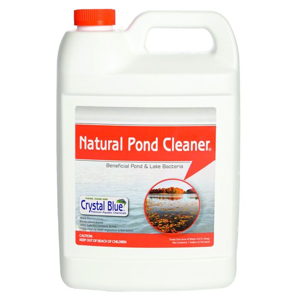 Crystal Blue Natural Pond Cleaner - Muck and Sludge Remover, Safe for Koi - 1 Gallon